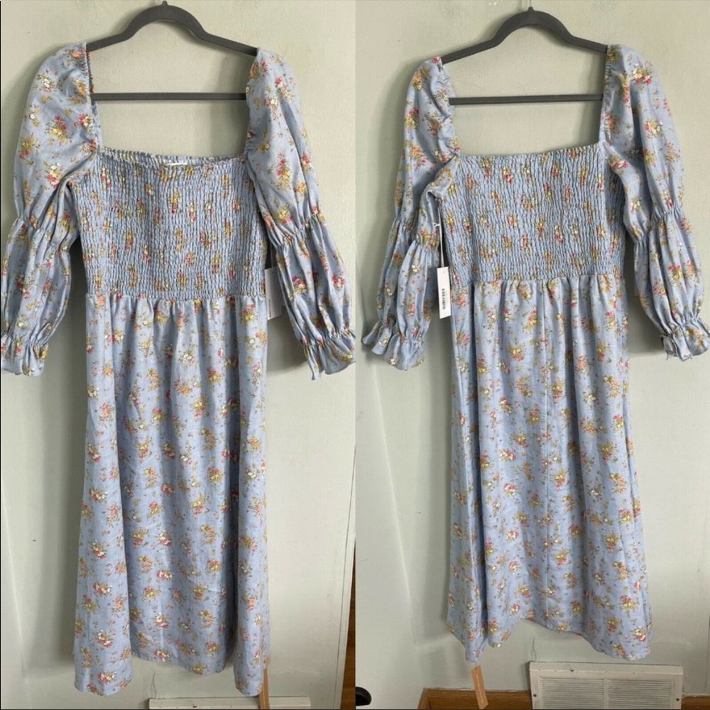 Reformation Hyland Grazia Floral Linen Dress XL